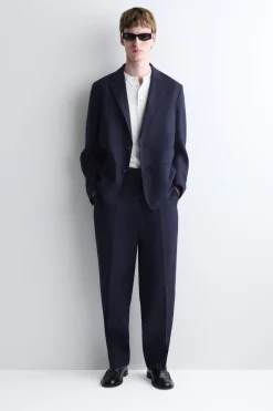 RELAXED LINEN TAPERED PANTS