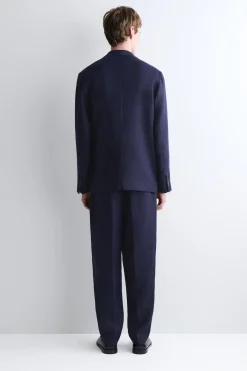 RELAXED LINEN TAPERED PANTS