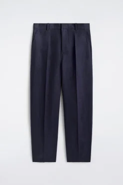 RELAXED LINEN TAPERED PANTS