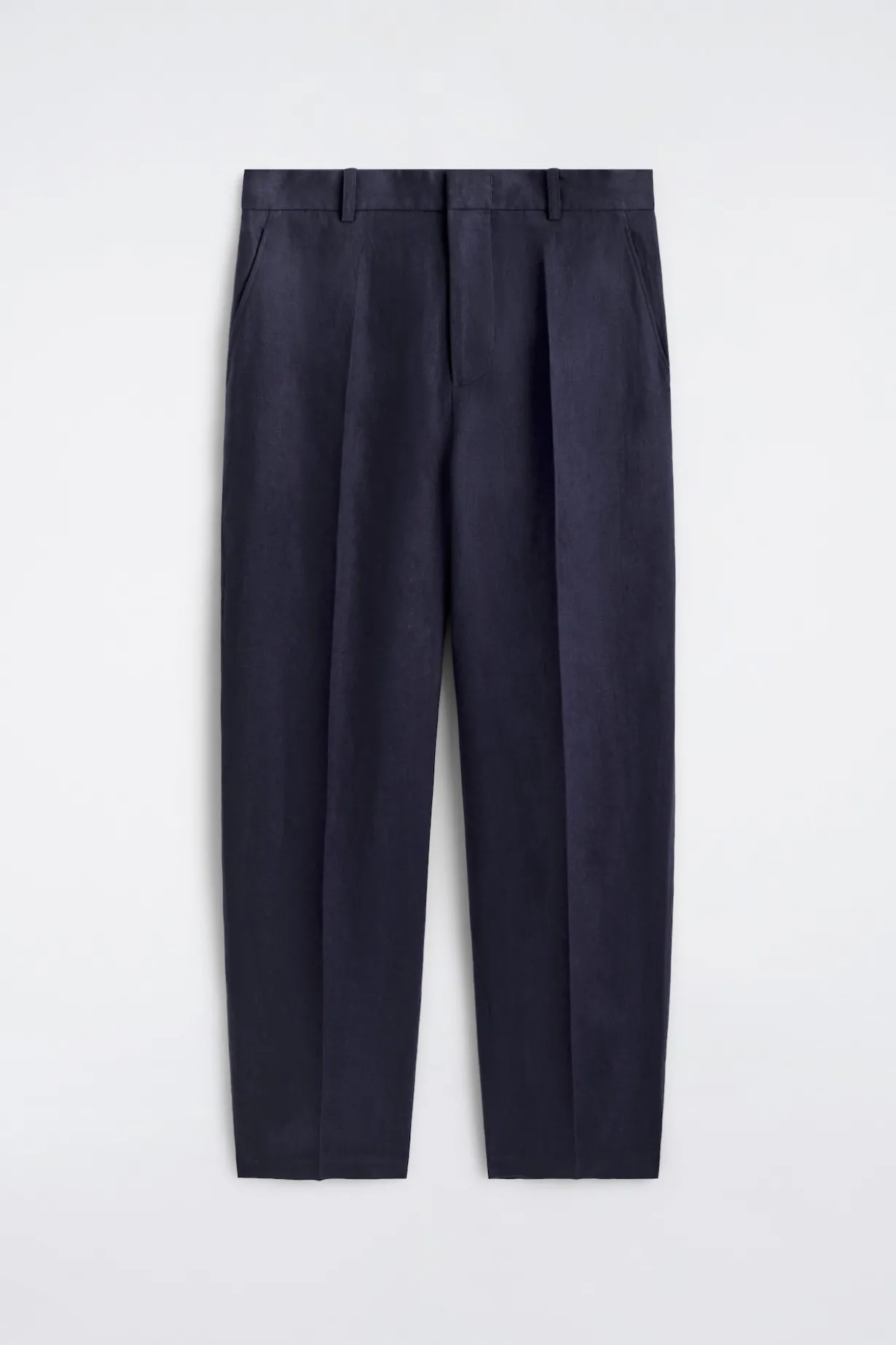 RELAXED LINEN TAPERED PANTS