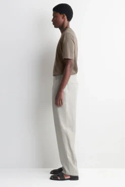 RELAXED LINEN TAPERED PANTS