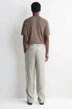 RELAXED LINEN TAPERED PANTS