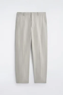 RELAXED LINEN TAPERED PANTS