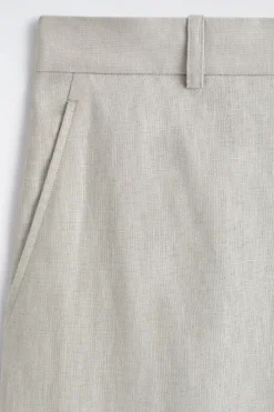 RELAXED LINEN TAPERED PANTS