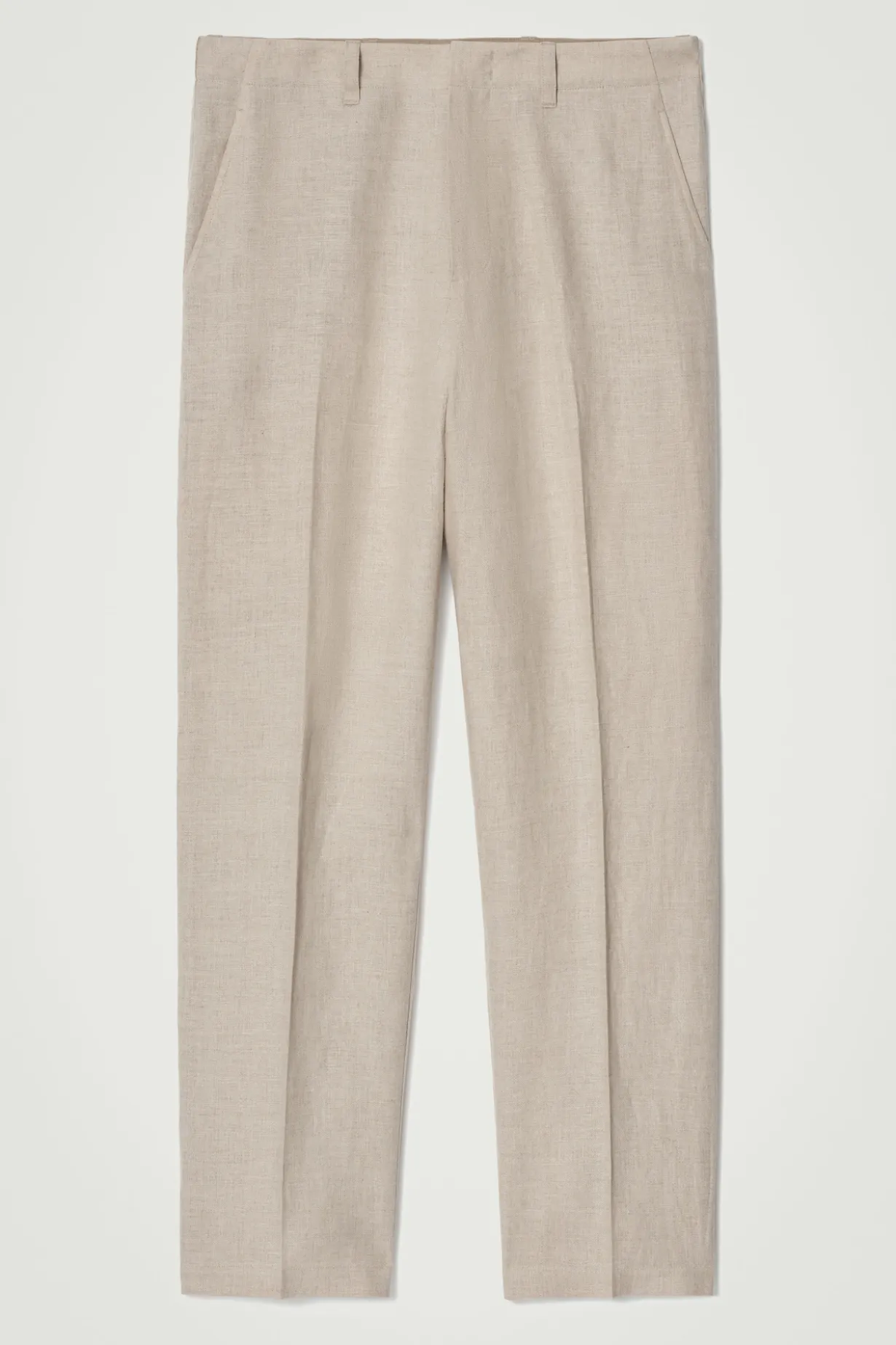 RELAXED LINEN TAPERED PANTS