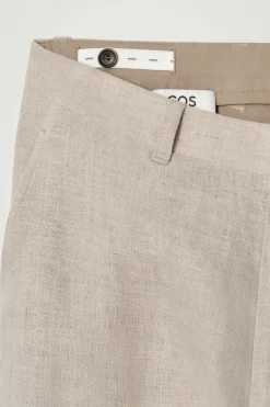 RELAXED LINEN TAPERED PANTS