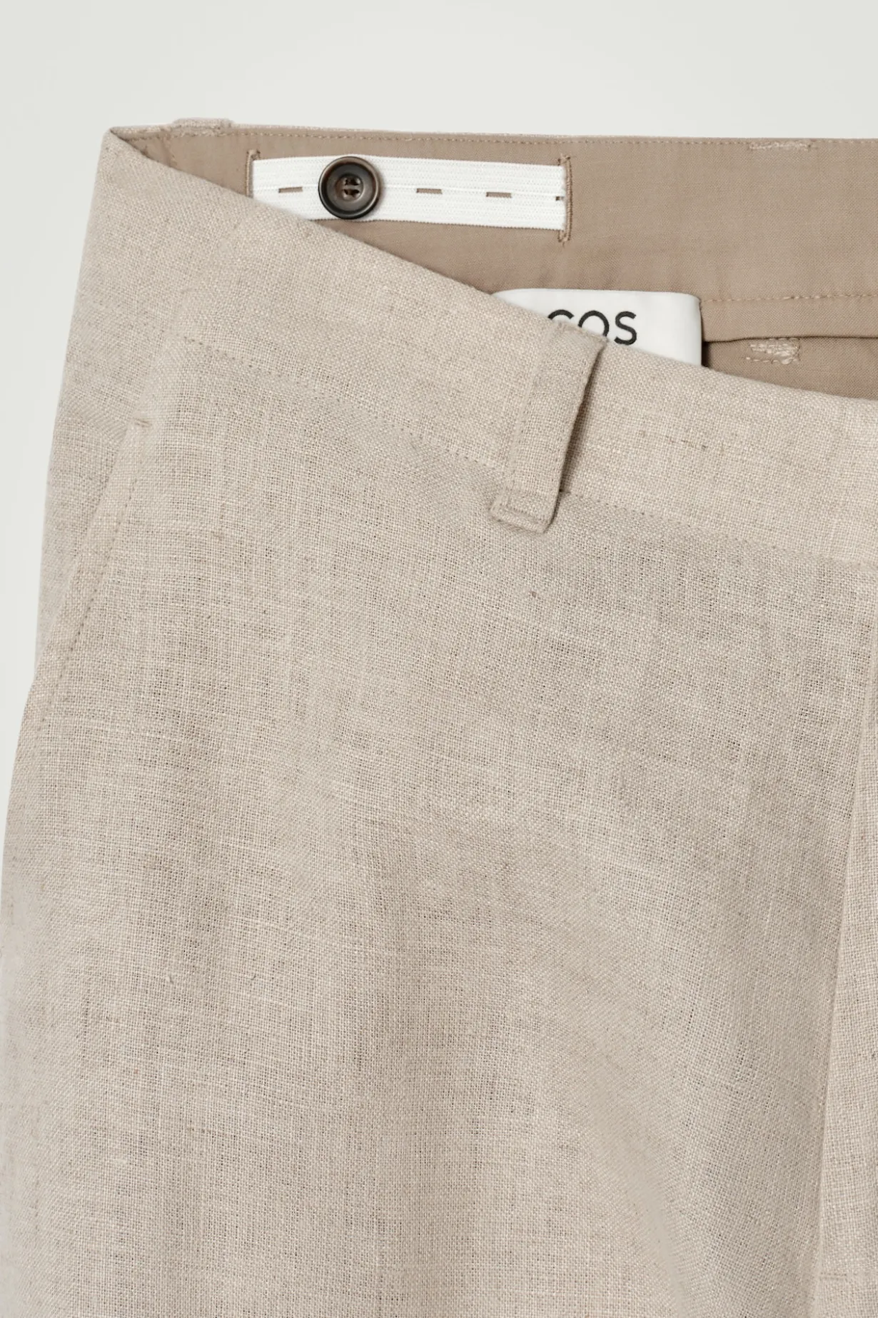 RELAXED LINEN TAPERED PANTS