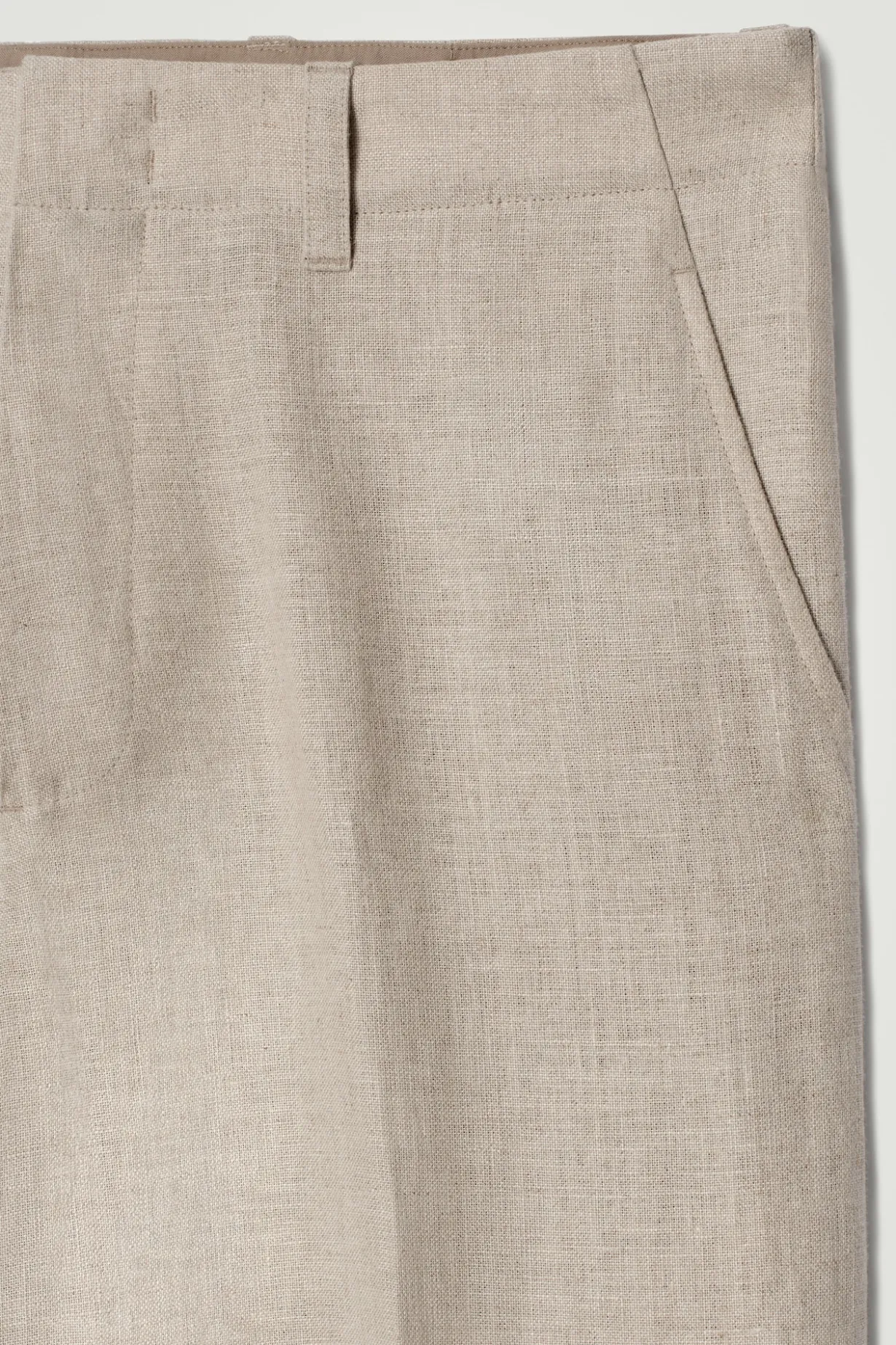 RELAXED LINEN TAPERED PANTS