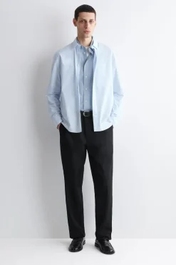 RELAXED PIMA COTTON POPLIN SHIRT
