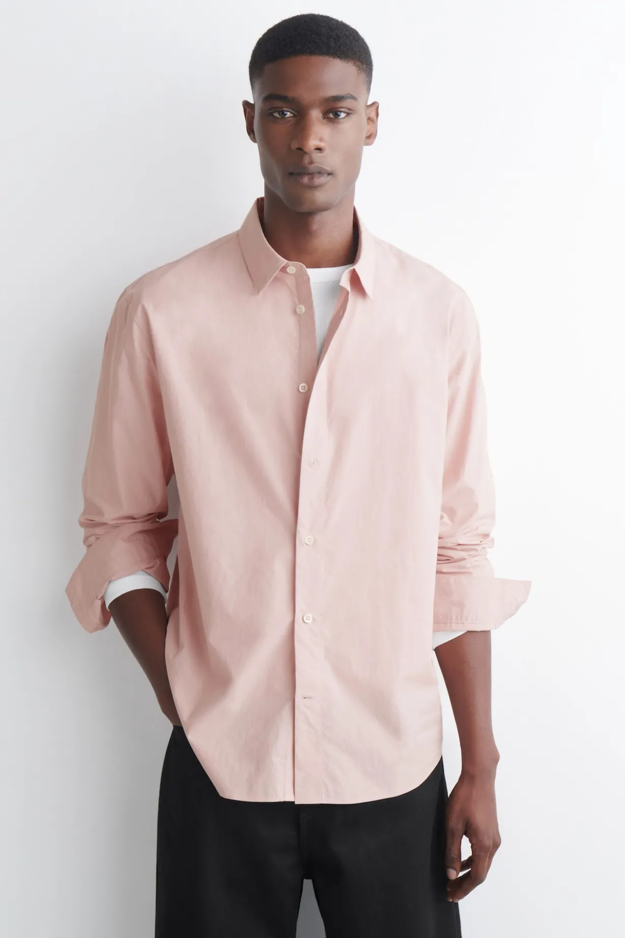 RELAXED PIMA COTTON POPLIN SHIRT