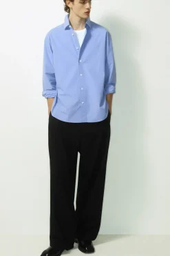 RELAXED PIMA COTTON POPLIN SHIRT
