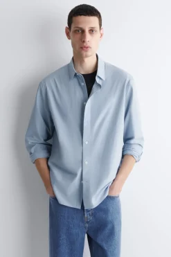 RELAXED PIMA COTTON POPLIN SHIRT