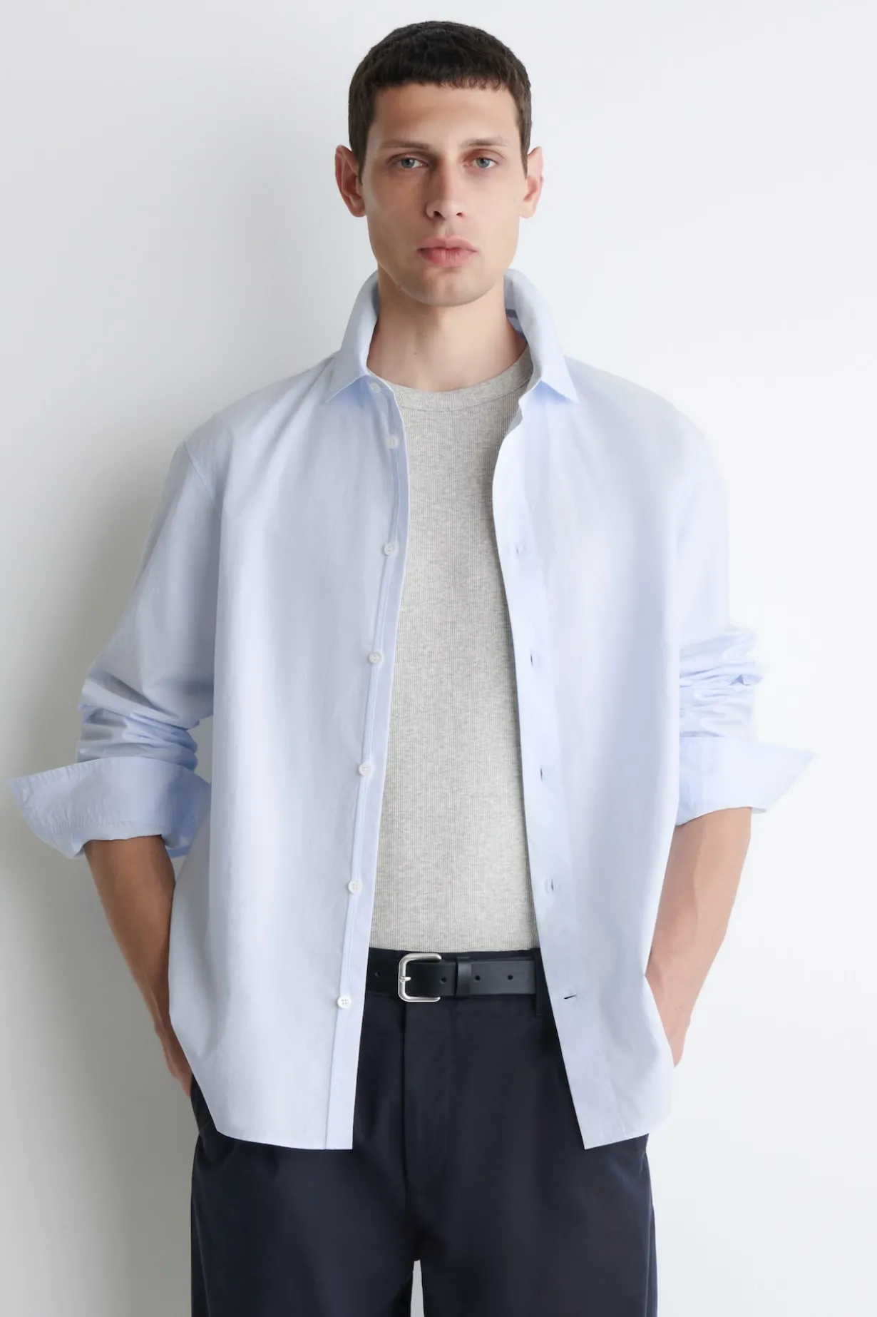 RELAXED PIMA COTTON POPLIN SHIRT