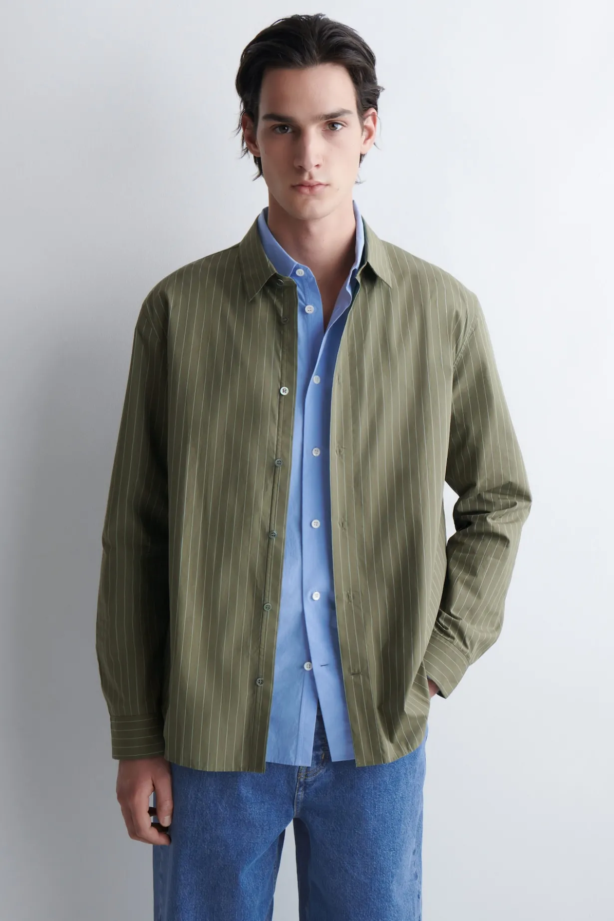 RELAXED PIMA COTTON POPLIN SHIRT