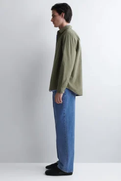 RELAXED PIMA COTTON POPLIN SHIRT