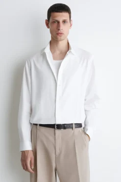 RELAXED PIMA COTTON POPLIN SHIRT