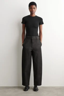 RELAXED-FIT WIDE-LEG DENIM PANTS