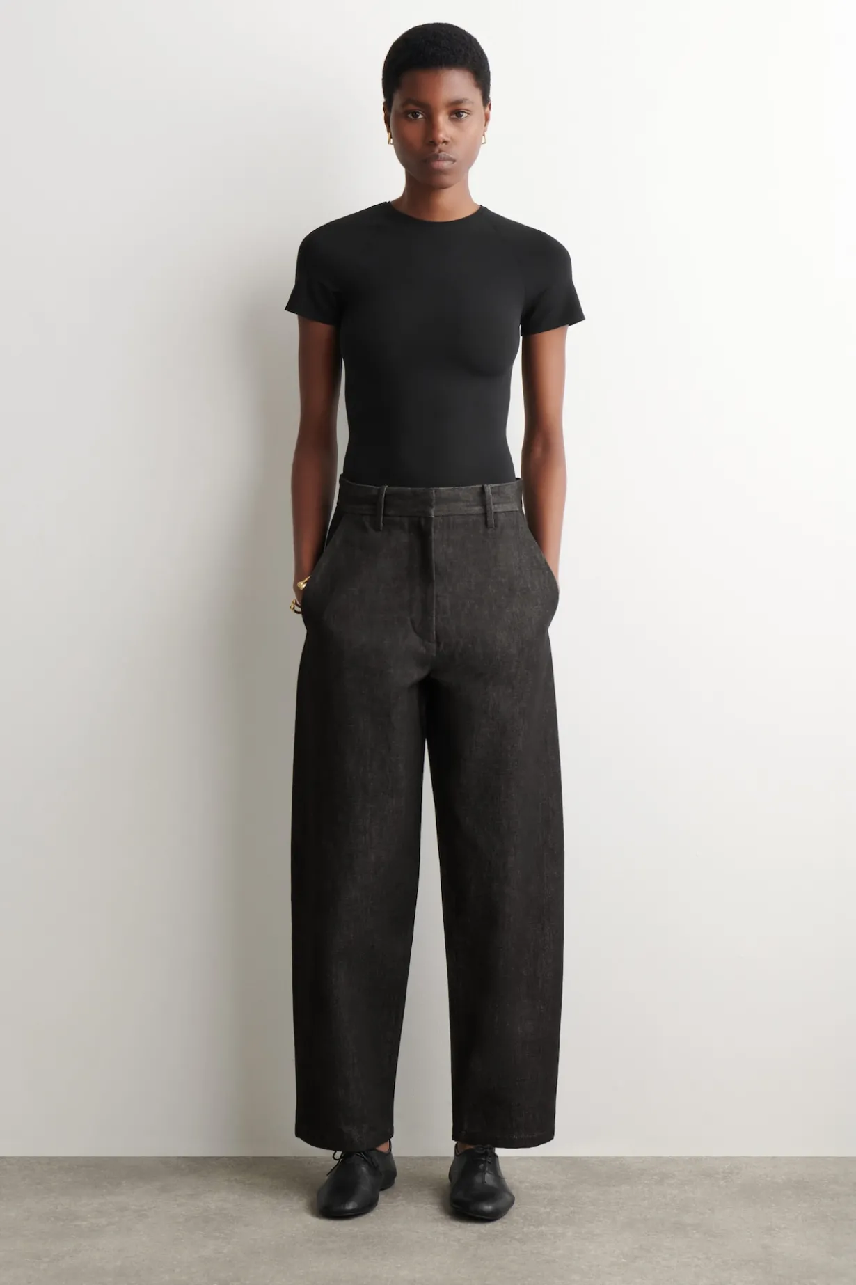 RELAXED-FIT WIDE-LEG DENIM PANTS