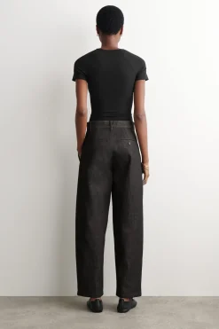 RELAXED-FIT WIDE-LEG DENIM PANTS