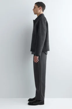 REVERSIBLE CHECKED / HERRINGBONE WOOL SPORTS JACKET