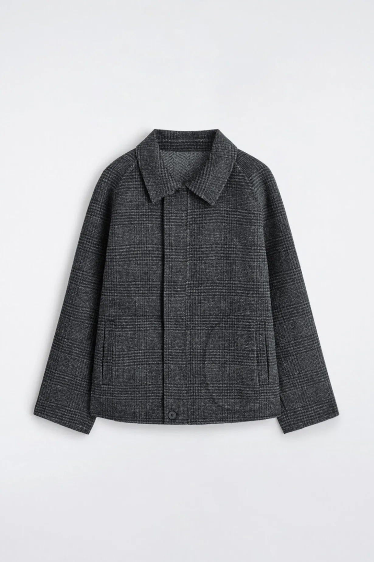 REVERSIBLE CHECKED / HERRINGBONE WOOL SPORTS JACKET