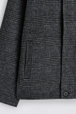 REVERSIBLE CHECKED / HERRINGBONE WOOL SPORTS JACKET
