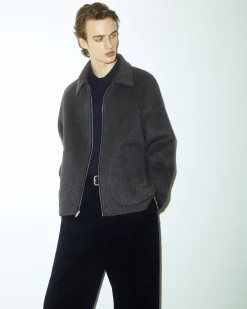 REVERSIBLE CHECKED / HERRINGBONE WOOL SPORTS JACKET