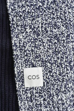 REVERSIBLE FLECKED WOOL-BLEND SCARF