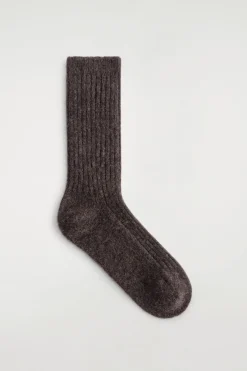 RIBBED CASHMERE SOCKS