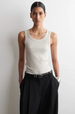 RIBBED COTTON TANK TOP