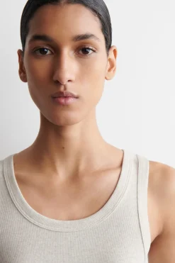 RIBBED COTTON TANK TOP
