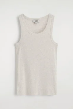 RIBBED COTTON TANK TOP