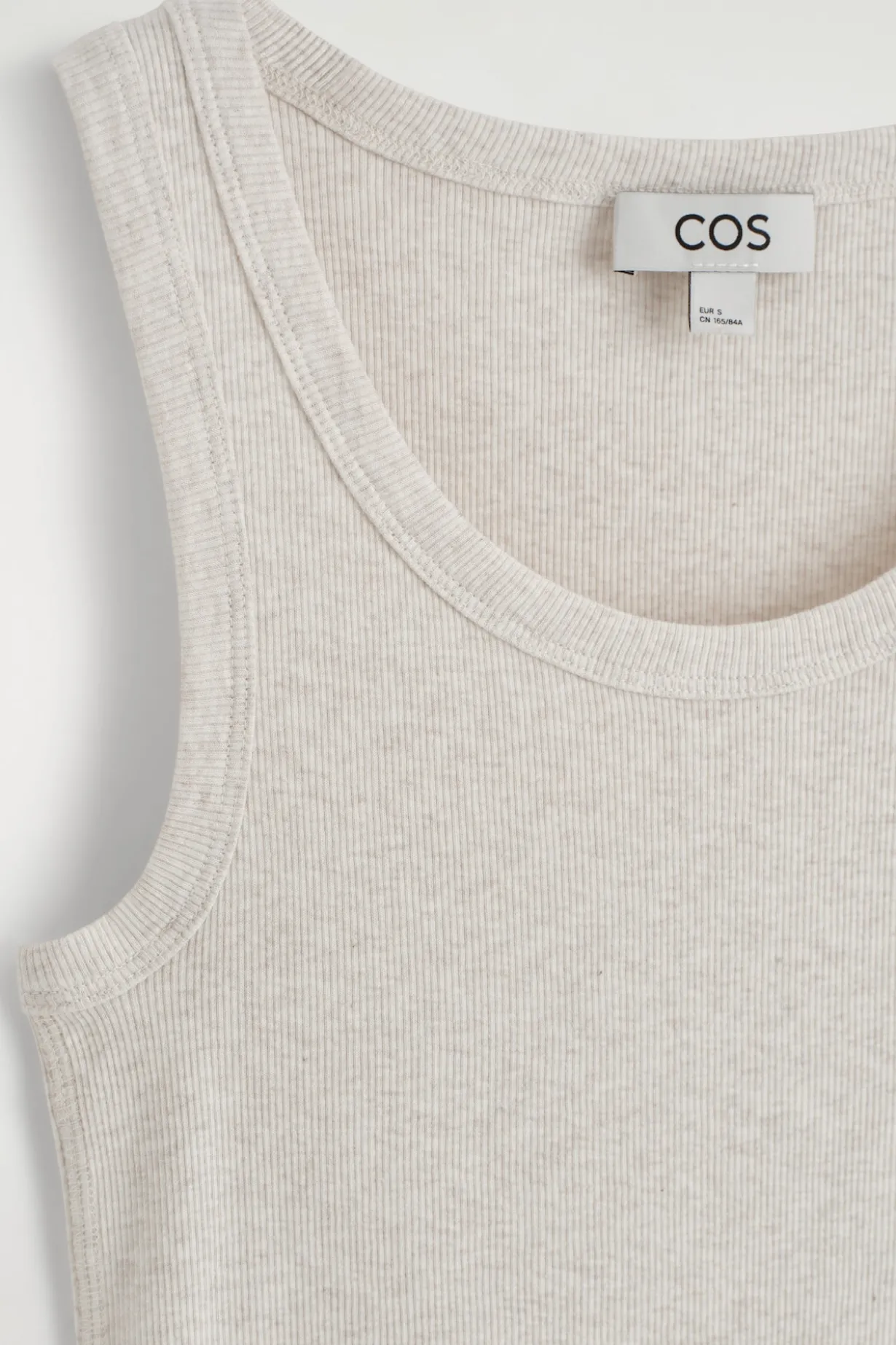 RIBBED COTTON TANK TOP