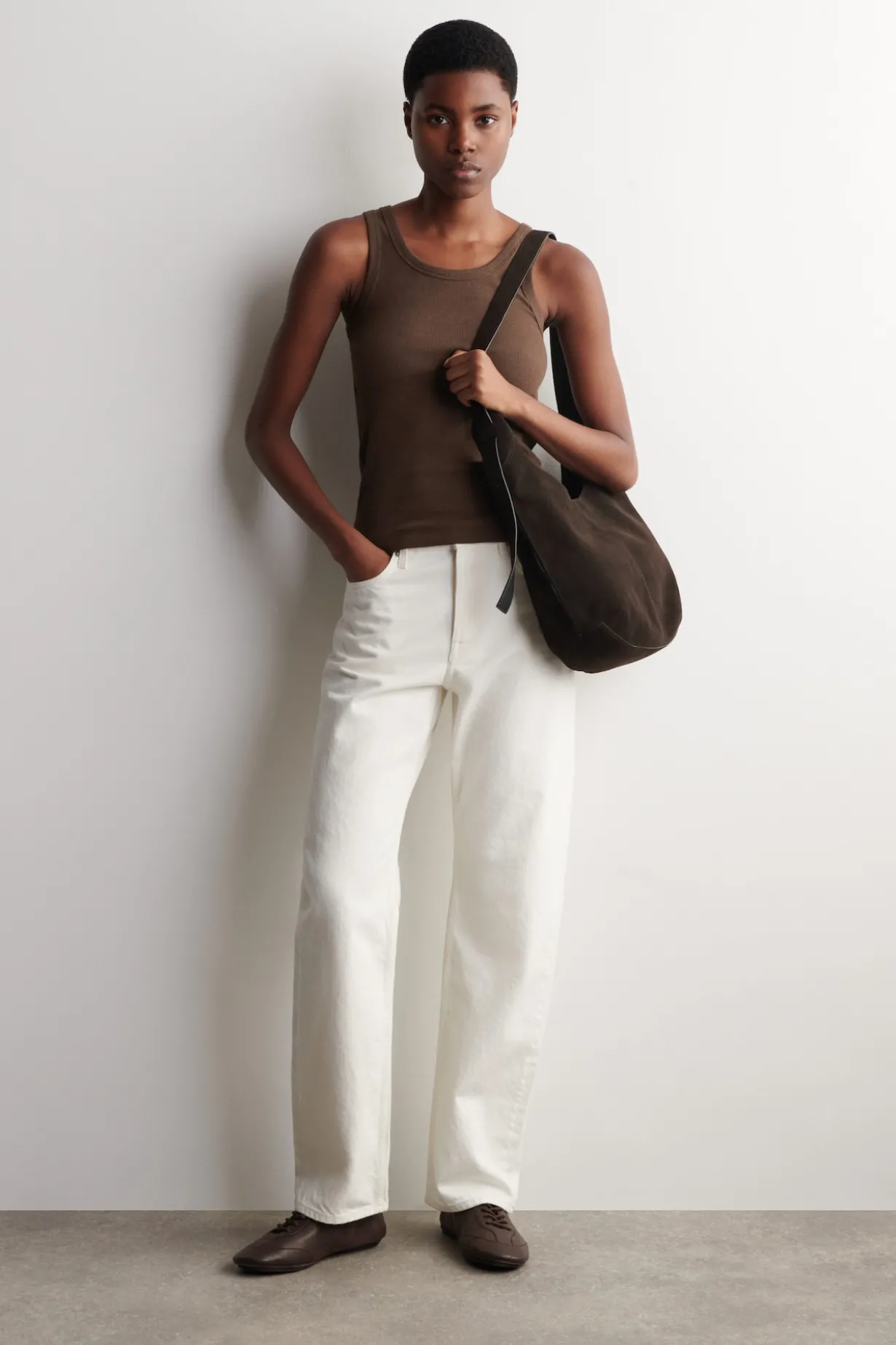 RIBBED COTTON TANK TOP