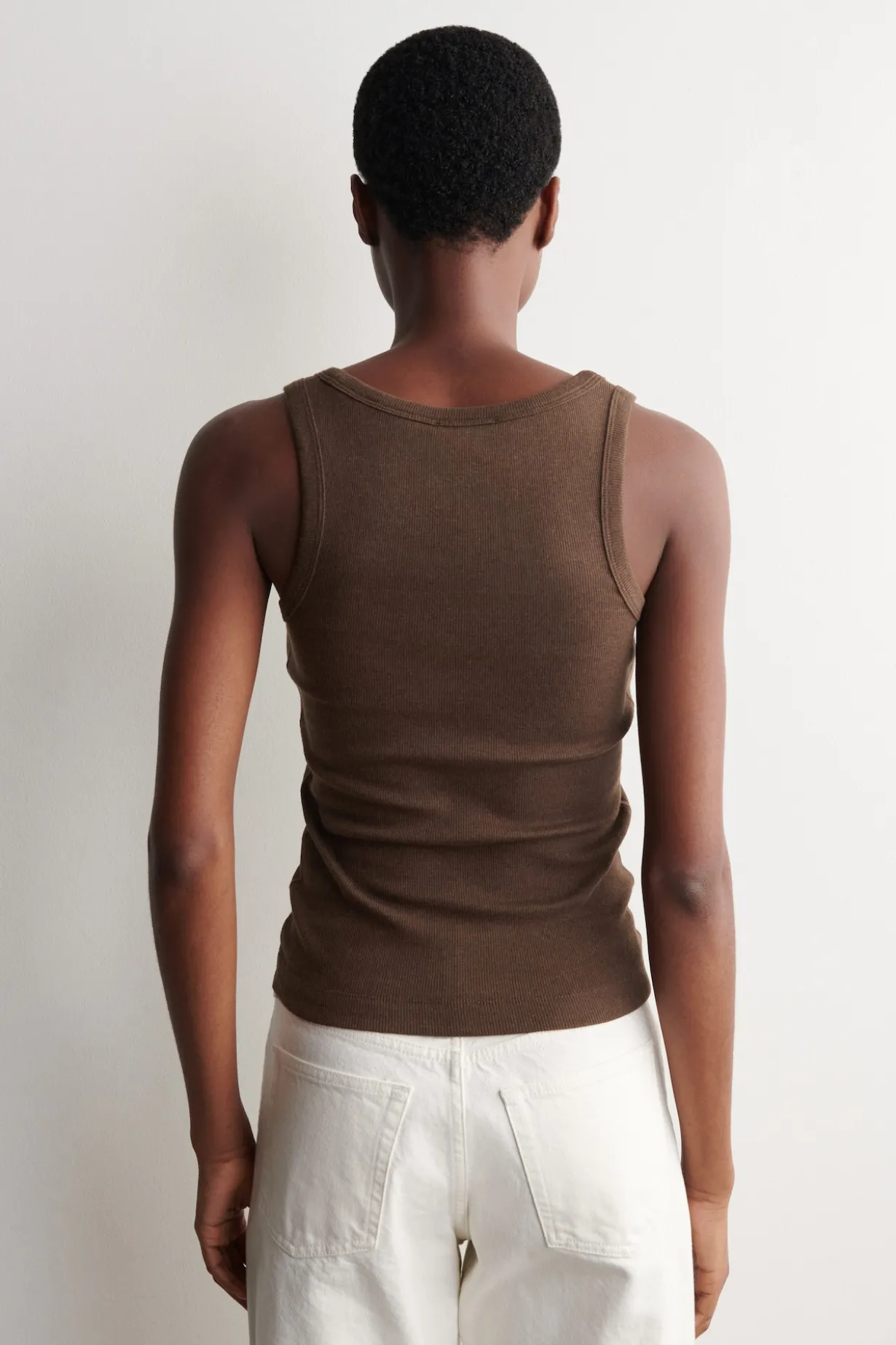 RIBBED COTTON TANK TOP