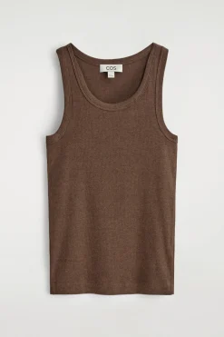 RIBBED COTTON TANK TOP