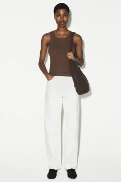 RIBBED COTTON TANK TOP