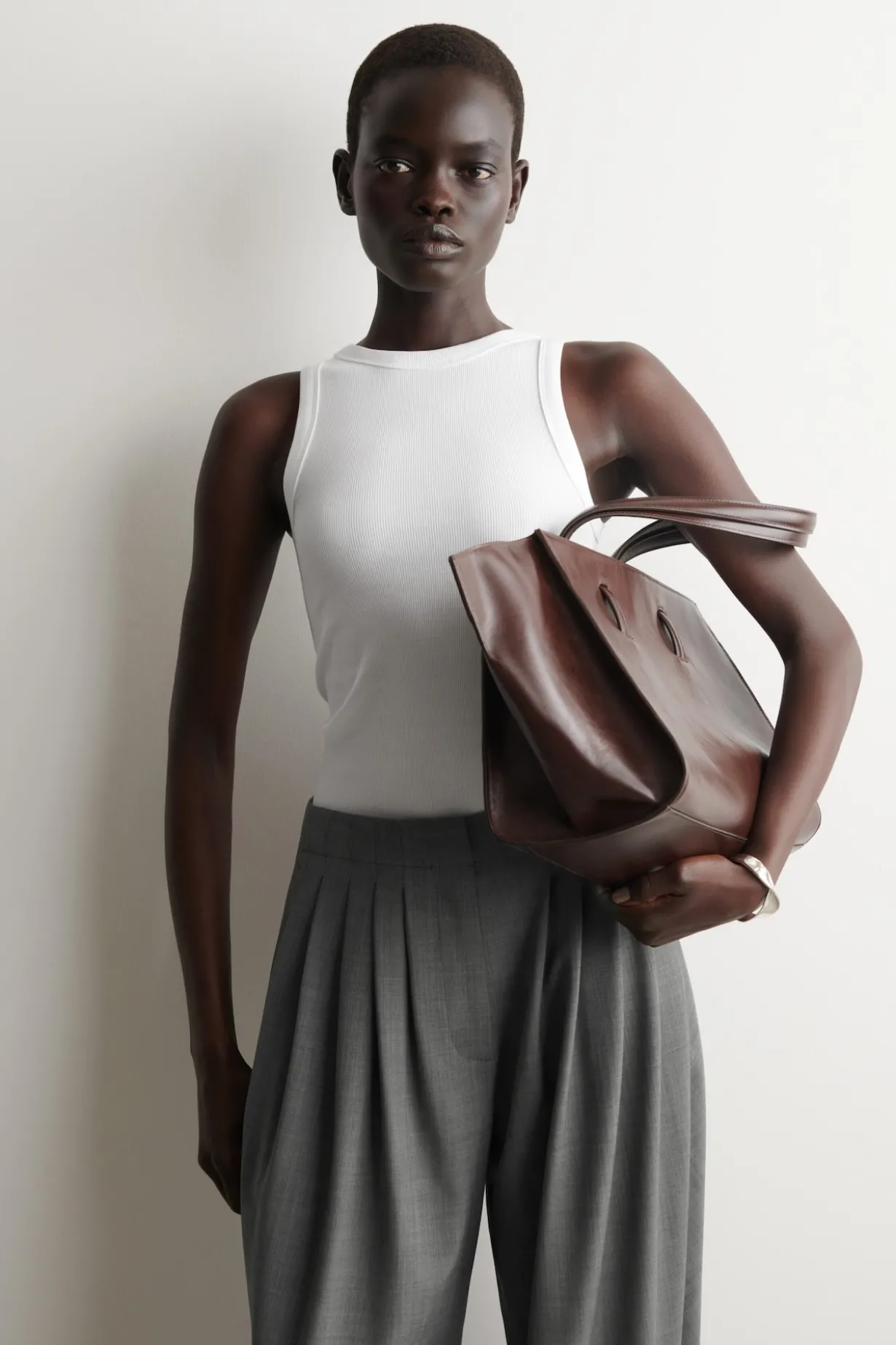 RIBBED COTTON TANK TOP