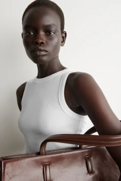 RIBBED COTTON TANK TOP