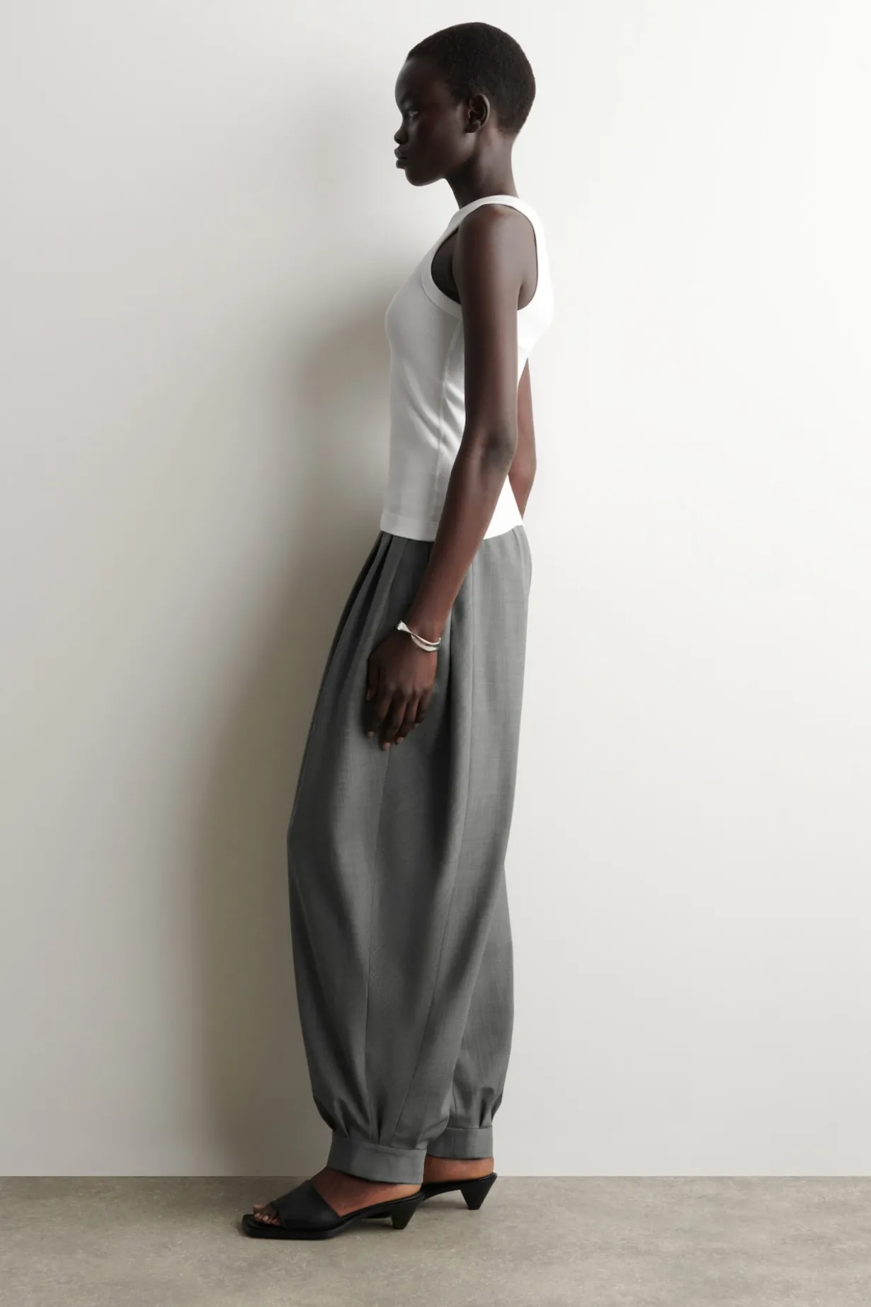 RIBBED COTTON TANK TOP