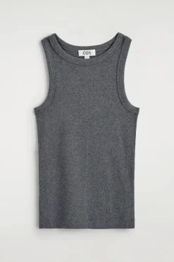 RIBBED COTTON TANK TOP