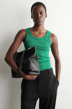 RIBBED COTTON TANK TOP