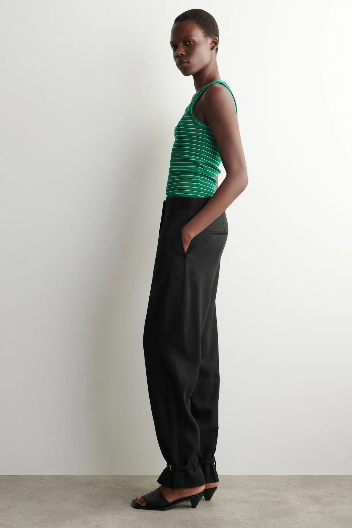 RIBBED COTTON TANK TOP