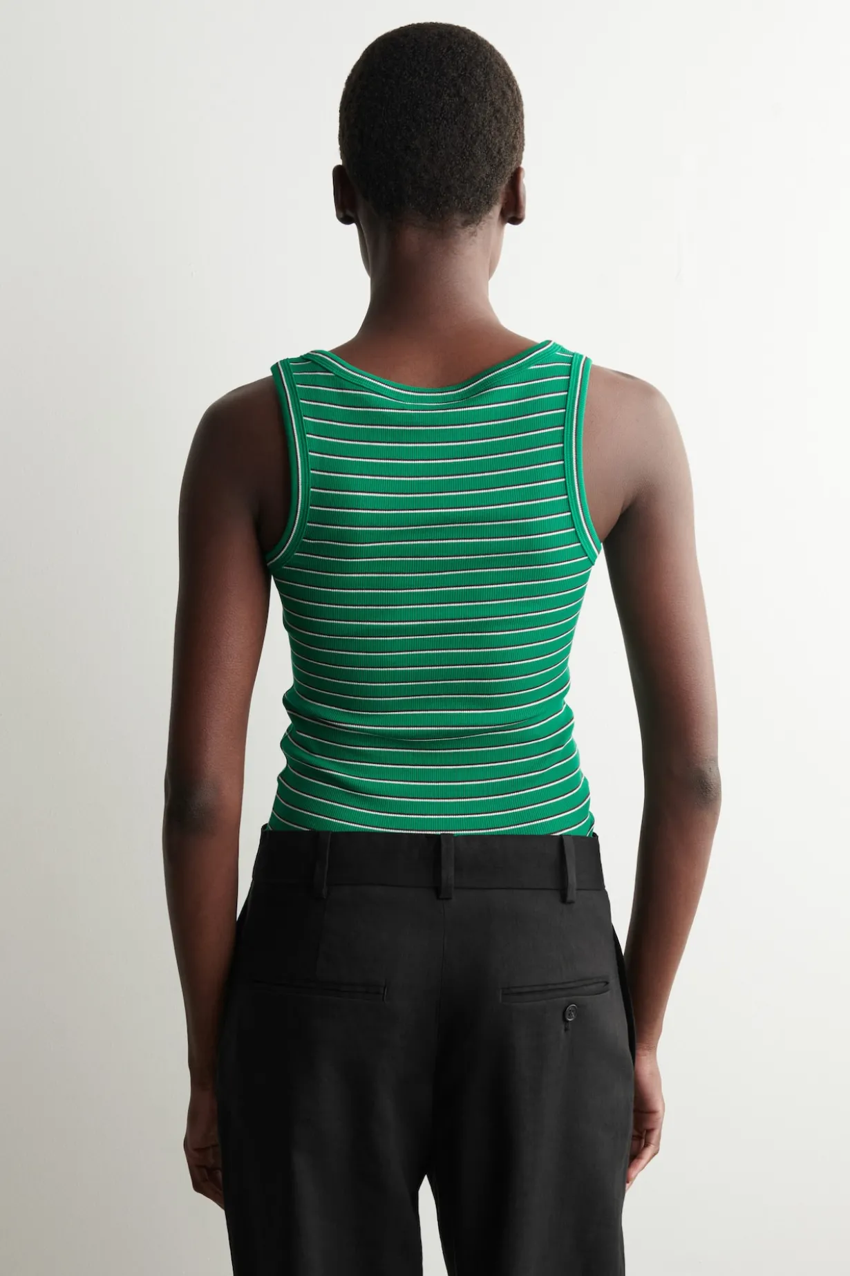 RIBBED COTTON TANK TOP