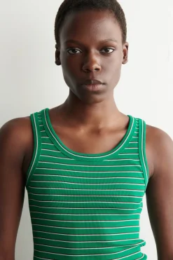 RIBBED COTTON TANK TOP