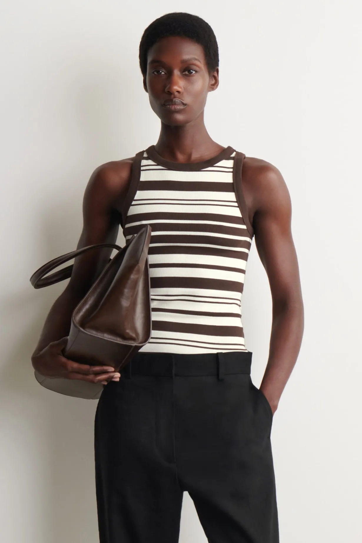RIBBED COTTON TANK TOP