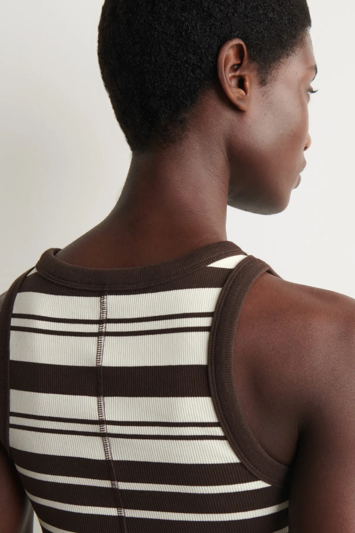 RIBBED COTTON TANK TOP