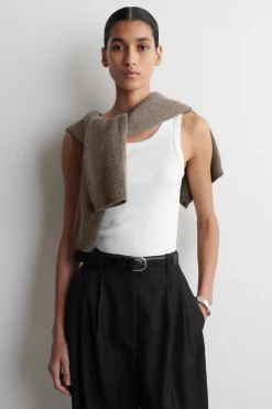 RIBBED COTTON TANK TOP