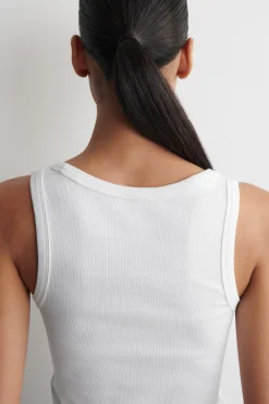 RIBBED COTTON TANK TOP