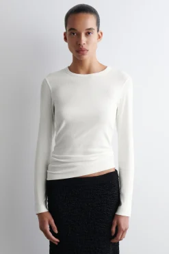 RIBBED JERSEY LONG-SLEEVED TOP